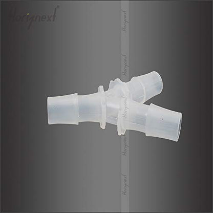 1/2" Polypropylene Y-Shaped 3-Way Barbed Hose Fitting, 20 Pcs | Y-shaped design splits one inlet into two angled outlets for air hoses and water pipes; supports routing and repair projects - style: 20pcs, 1/2" O.D.