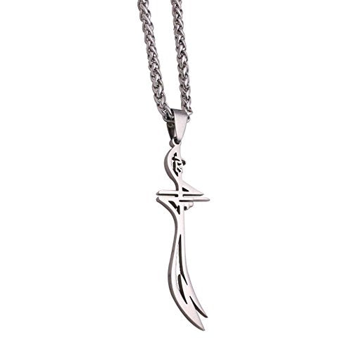 ZKDC Islam muslim HZ Zulfiqar Sword of Imam Ali stainless steel necklace 60 cm chain