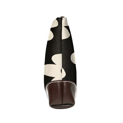 Leather Clutch Purse for Women, Large Capacity Wristlet Wallet with Removable Strap, Zip Handbag - color: Flower Pattern