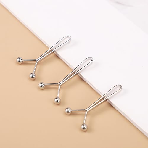 24pcs Hijab Pins for Women, Fashion Exquisite Shawl Scarf Clip Muslim Hijab Clips Safety Brooch Pin Buttons for Women Headscarf Wedding Dress Sweater Jewelry Accessories (Silver)