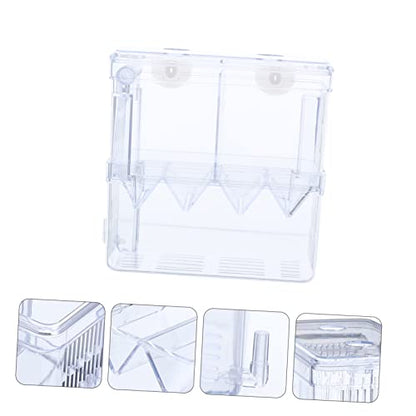 POPETPOP Breeding Tank Aquarium Isolation Box for Fish Cup Design for Betta and Guppy Hatchery Made from Material Easy to Install Observation of Fish Conditions