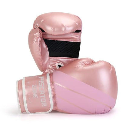 Pro Style Boxing Gloves Punching Bag Gloves for Women, PU Leather Gloves for Training Muay Thai, Sparring, Fighting Kickboxing,Heavy Punching Bag Gloves for Ladies (8oz)