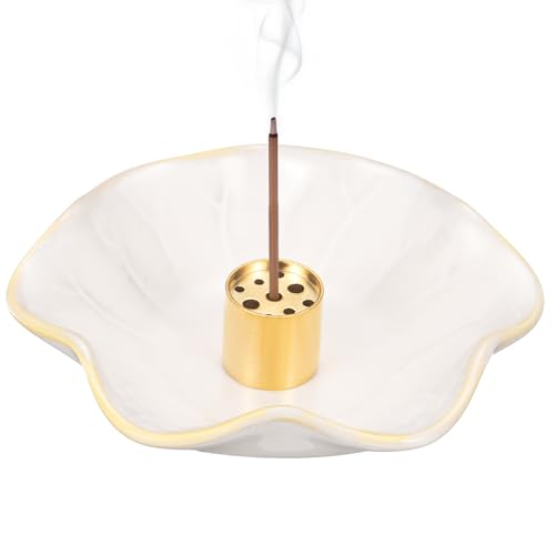 uxcell Ceramic Incense Burner Cone Incense Holder 4" White - color: White