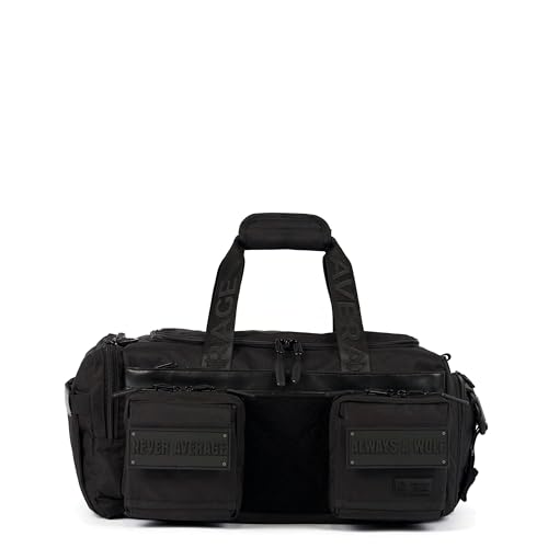 WOLFpak 30L Perfect Duffle Bag (Nightshade) Tactical Gym Bag Hardshell Base 1000D Waterproof Travel Carry On with Shoe Compartment, Dual Cup Holders, Laptop Sleeve & Molle Straps - color: Nightshade