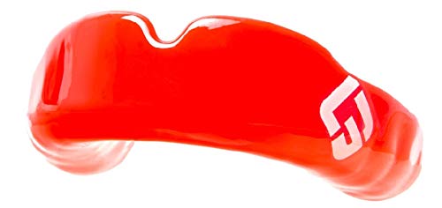 GuardLab APEX Mouthguard w/Case | Football, Basketball, Boxing, Wrestling, Soccer, Karate, Hockey, MMA | Adult & Youth | Pre-Indented for a Precise Fit (APEX/Standard Red, Large) - color: Red, size: Large