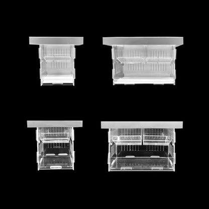 Isolation Box, Breeder Box for Fish Tank Isolation Aquarium Separator Floating Hatchery Incubator for Aggressive or Injured Fish(White-Style D) - style: white-Style D