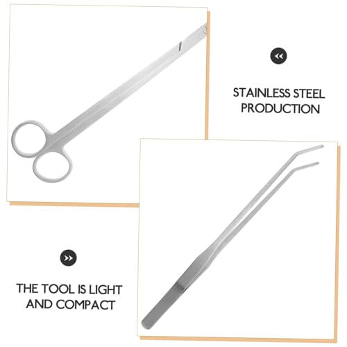 BESPORTBLE Aquarium Cleaning Essentials Scissors Tweezers Spatula Tool for Aquascaping Maintenance