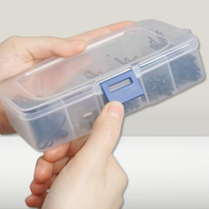 5 Grid Clear Plastic Fishing Tackle Accessory Box Container, Clear Tiny Fishing Lure Bait Hooks Storage Box for Hair Clips And Jewelry Making Organizer