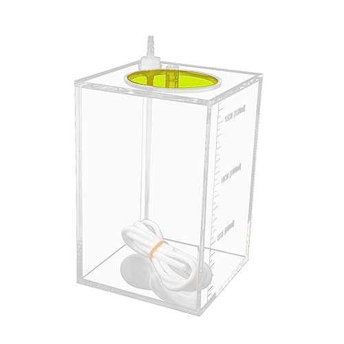 Aquarium Choice Acryli Made Liquid Storage Bucket Doing Pump Reservoir Container (4.25 * 4.25 * 6.5 Inch;1500ml/1.5L（Yellow）) - size: 4.25*4.25*6.5 Inch;1500ml/1.5L（Yellow）