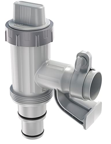 【PATENTED】MASCARRY Above Ground Swimming Pool Hose Adapter with Plunger Valve and Pipe Holder - Replacement Parts for Pool Pump System (1 Pack) | Includes 1 hose adapters, plunger valves and pipe holders for secure connection and water-flow control on com