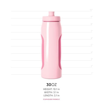 Simple Modern Rally Squeeze Plastic Water Bottle | 30oz Locking Leakproof Cup for Gym, Sports, Electrolytes, Travel | Blush Mix - color: -Blush Mix
