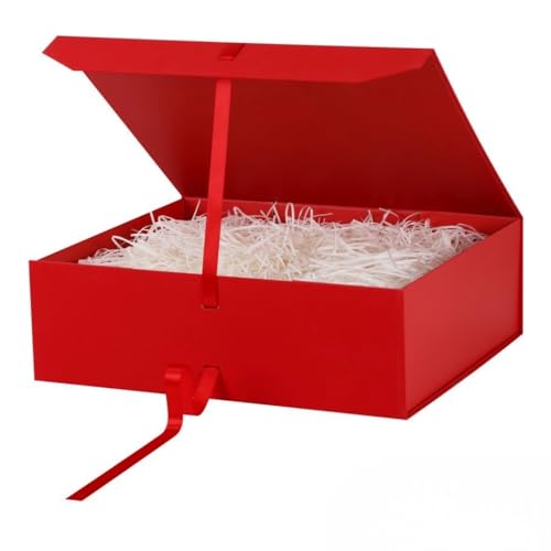 GoooodGift Extra Large Gift Box Red 1 Pack 19x16x6 inch Luxury Gift Box for Presents with Magnetic Closure Lid Collapsible,Birthday,Christmas,Wedding,Contains Shredded Paper Filler - color: Red-19x16x6 Inch (Pack of 1)