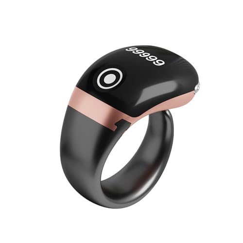 Tasbih Counter Zikr Rings, Smart Tasbeeh, Electronic Digital Tasbih Rings Adjustable Sizes Finger for Muslims, Prayer, Reminder, Home - color: Rose Gold