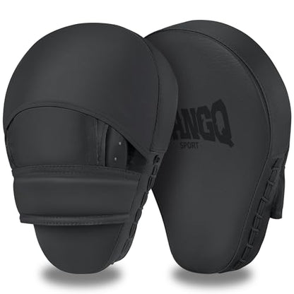 Boxing Pads Curved Focus Mitts, Training Pads,MMA Muay Thai Kickboxing Coaching Martial Arts Punching Hand Target Strike Shield & Boxing Mitts - color: Black