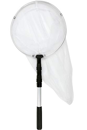 Insect and Butterfly Net with 12" Ring, 24" Net Depth, Handle Extends to 36 Inches - size: 12" ring, 36" handle