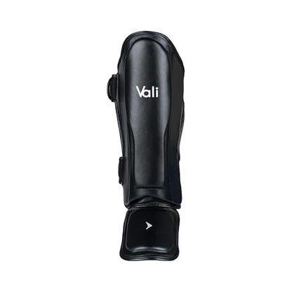Lancer Leather Shin Guards Instep for Muay Thai - color: Black, size: Small