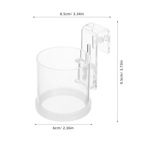 Happyyami Reusable Acrylic Fish Feeder Ring with Hook Large Aquarium Feeding Circle for Fish Tanks Floating Food Holder for Aquarium Supplies