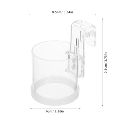 Happyyami Reusable Acrylic Fish Feeder Ring with Hook Large Aquarium Feeding Circle for Fish Tanks Floating Food Holder for Aquarium Supplies