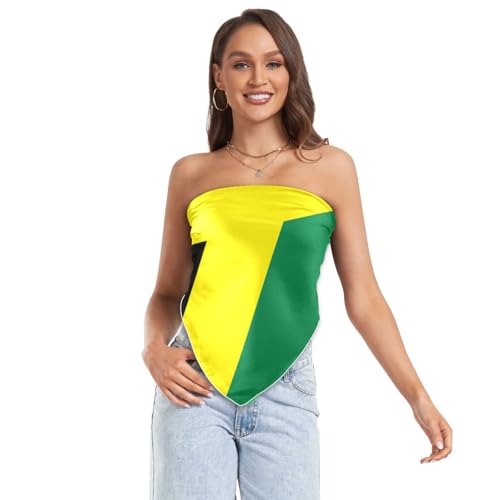 Bandana Square Head Scarf for Women Satin Hair Wrap Fashion Headband 27" - color: Jamaica Flag