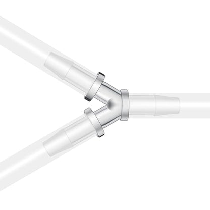 8Pcs Y Shape Aquarium Air Tubing Connectors, Check Valve for 3/16"Hose | 8Pcs Y-shape air connectors,4 check valves+4 tees.PP plastic,anti-shedding barbs,4.8mm fits 3/16" hose.For aquarium air pumps