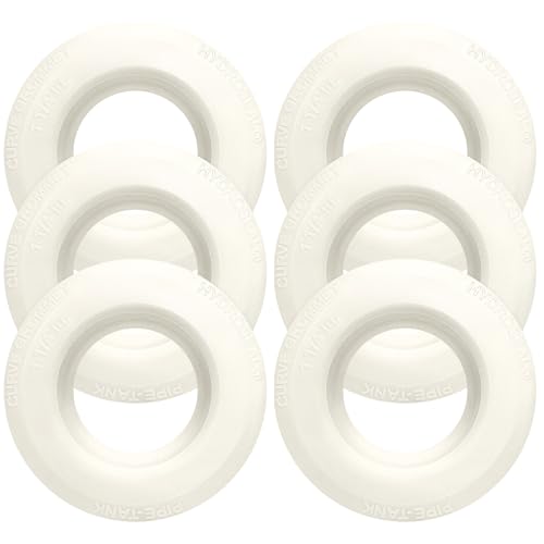 1 1/4" HYDROSEAL (6 pack) SIAMSEAL Flexible Tank Adapter For 1 1/4 inch PVC Pipe, Pipe-Tank Connector, Curve grommet,Heat UV &Chemical resistance, longer service life. RDWC - size: 1 1/4 inches-6Pcs