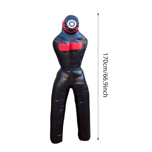 MMA Training Dummy for Judo and Taekwondo 170cm Unfilled Punching Bag - color: Black