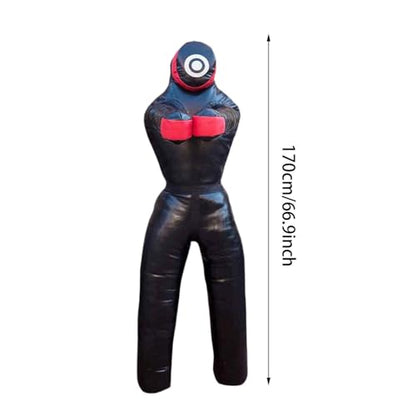 MMA Training Dummy for Judo and Taekwondo 170cm Unfilled Punching Bag - color: Black