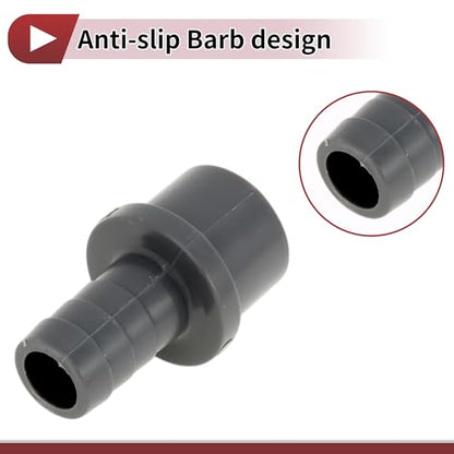 Plastic Hose Barb Fitting 1" x 5/8" Barb OD Straight Through Pipe Connector Grey 5 Pcs - color: Gray, size: 1" x 5/8" OD