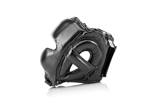 Fairtex HG18 Pro Boxing Headguard – Hybrid Competition & Training Headgear with Enhanced Vision and Full-Protection Padding | Genuine Leather, Handmade in Thailand