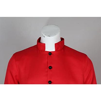 Men's Cassock Robe Church Robe Choir Minister Clergy Pulpit Liturgical 5 colors - color: Red, size: Small