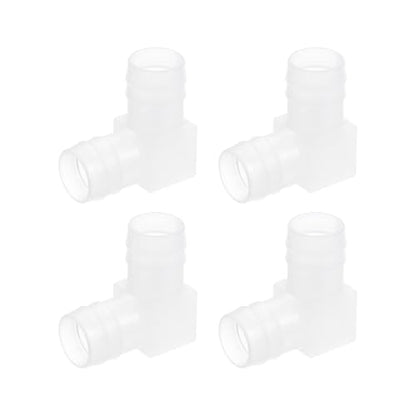 uxcell 13/16" 90 Degree Elbow Hose Barb, 4pcs L-Shaped Aquarium Air Valve Connector Tubing for Fish Tank Pond Air Line - size: 13/16"