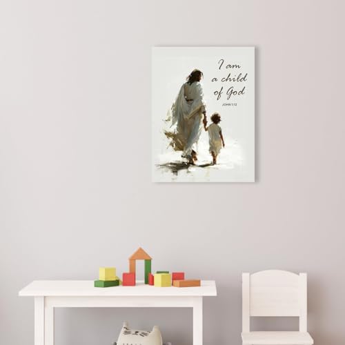 Jesus and Children Canvas Wall Art,Christian Classroom Decor - color: Kids Bible3