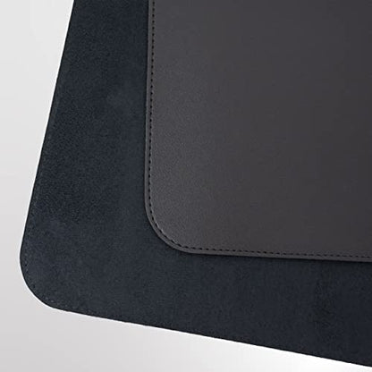 Vine Creations Leather Desk Protector, Non Slip 32" x 17" Office Desk Mat (Black) - color: Black, size: 32" x 17"
