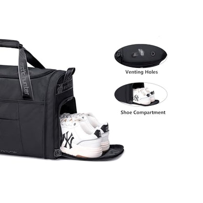 ARCTIC HUNTER AH Gym Bags for Men Women, 42L Large Travel Duffle Bag, Carry On Bag for Airplanes with Shoe Compartment for Sports, Weekend Trips, Overnight and Camping - Black - style: Duffel Bag Pro