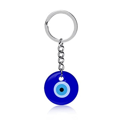 FORUBUS Evil Eye Keyring For Women Men Protection Amulet Keepsake, Turkish Eye Hamsa Hand Key Chains Bring Luck Jewelry - color: A 1inch