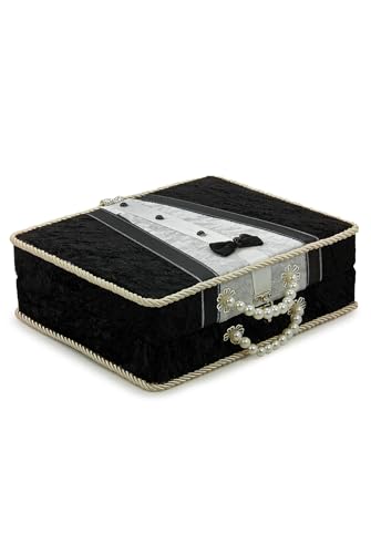 ihvan online, Muslim Prayer Rug Set, Arabic Quran, Prayer Beads, Mens Kufi Hat, Tasbeeh Counter, Islamic Scent, Dowry Gift Box for Men & Women, Janamaz, Salah Mat Gifts Set Wedding, Ramadan, Black - color: Black