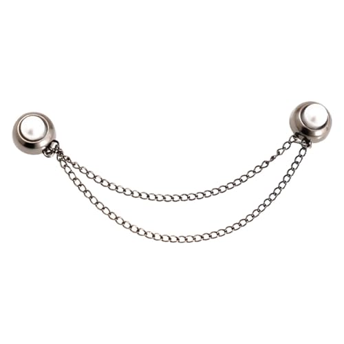 Magnets for Clothing,Magnetic Retaining Buckle | Multifunctional Magnetic Clothing Clips, Powerful Hijab Magnets with Chain - color: Black