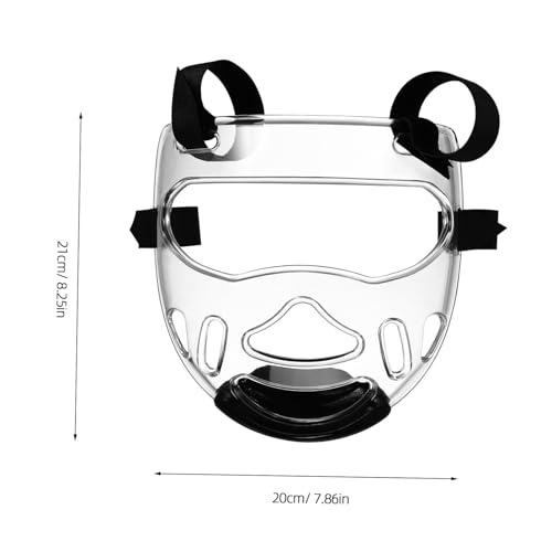 Angoily Taekwondo Mask, Clear Kickboxing Sparring Headgear, Breathable Martial Arts Face Protection - color: 10pcs