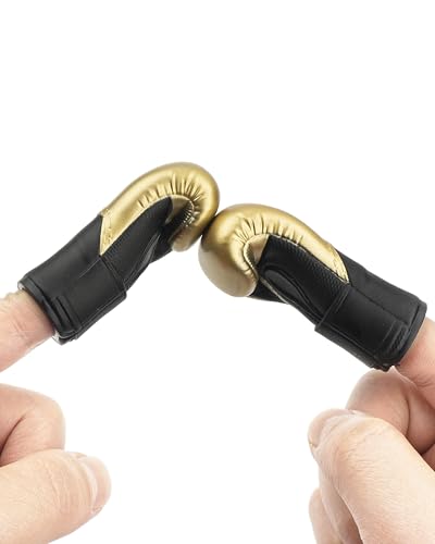 Boxing Gloves Mini Finger Puppets, 2 Pieces Gold Tiny Glove Toys for Party Favors and White Elephant Gifts - style: Gold