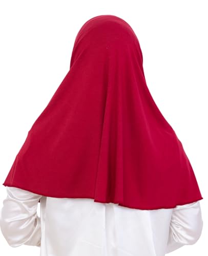 Prien Instant Hijab For Women, Muslim Long Scarf, Undercap Turban Set, Turkish Islamic Clothing, Prayer Clothes For Abaya - color: Burgundy