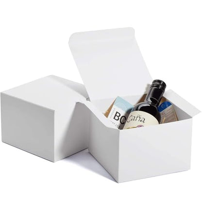 MESHA Gift Box 6x6x4 Inch White Gift Boxes with Lids for Presents 100PC - color: White 6x6x4, size: 1 Count (Pack of 100)