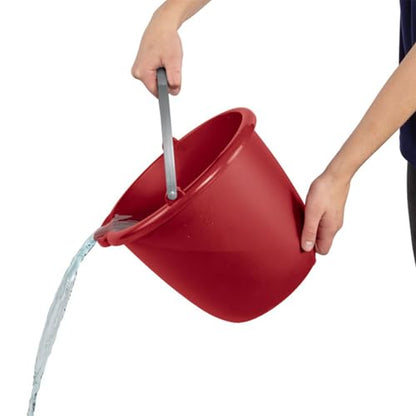 Sterilite 10 Qt Spout Pail with Handle, Bucket for Household Cleaning, Washing the Car, and Mopping, Spout to Easily Pour Water, Red, 24-Pack - size: 24 Pack