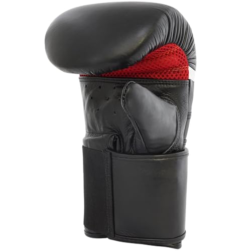 Meister Gel Armor Full-Grain Cowhide Leather Bag Mitts w/Wrist Support (12oz - 16oz) - size: Large / X-Large (16oz)