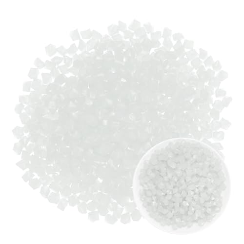 M METERXITY 300-Pack Glow in The Dark Rocks, 0.51" Resin Outdoor Garden Decorations Luminous Rhombus Stones for Garden Plants/Aquarium/Backyard Path, Aquarium Gravel [White] - color: White