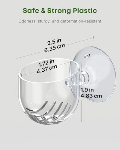 Pawfly Aquarium Plant Holder for Fish Tanks, Clear Plastic Fish Tank Plant Holder, Aquarium Planter Cup with Suction Cup, Fish Tank Plant Pot for Aquascape Decoration, Red Worm Fish Feeder - size: 1 Pack
