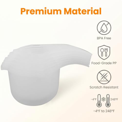 7 PCS Measuring Cups Set, BPA Free - color: Translucent, size: 7 Cups