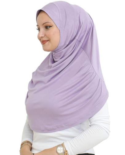 Prien Ready To Wear Hijab For Women, Instant Turban, Soft Muslim Scarf For Prayer, Long Hijabs, Islamic Clothes, Jersey Abaya - color: Damson