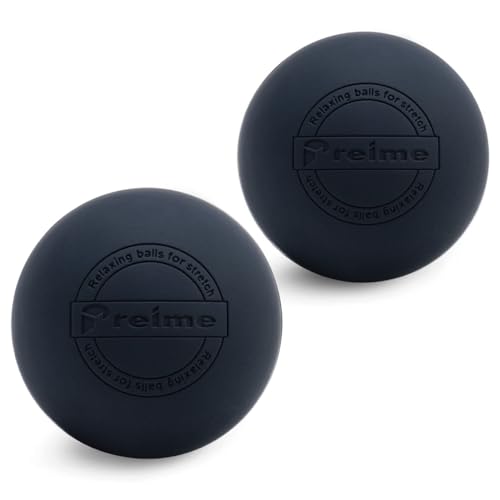 Massage Lacrosse Balls for Myofascial Release, Trigger Point Therapy,Manual Massage Balls, Muscle Knots, and Yoga Deep Tissue Massage. Set of 2 Firm Balls (Black and Black) - color: Black and Black