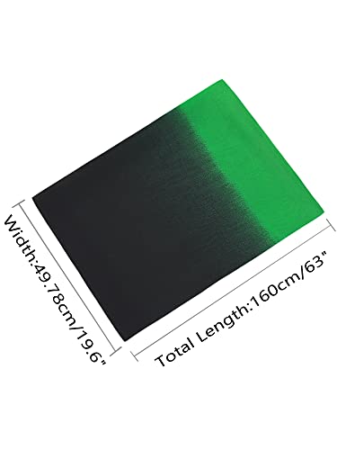uxcell Women'sChiffon Sheer Long Scarf Silky Gradient Party - color: Yellow Green Black
