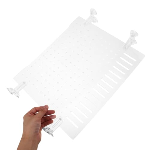 Hemoton Fish Tank Divider Acrylic Isolation Board with Suction Cups 35x30cm Aquarium Partition for Fish Shrimp Separation